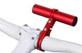 Držák na řídítka AL posuvná tyčka 22.2 - 32 mm extender červená Bike tuning centrum