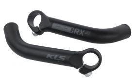 Rohy KLS CRX black Alu kulaté prohnuté na řídítka 16cm černé