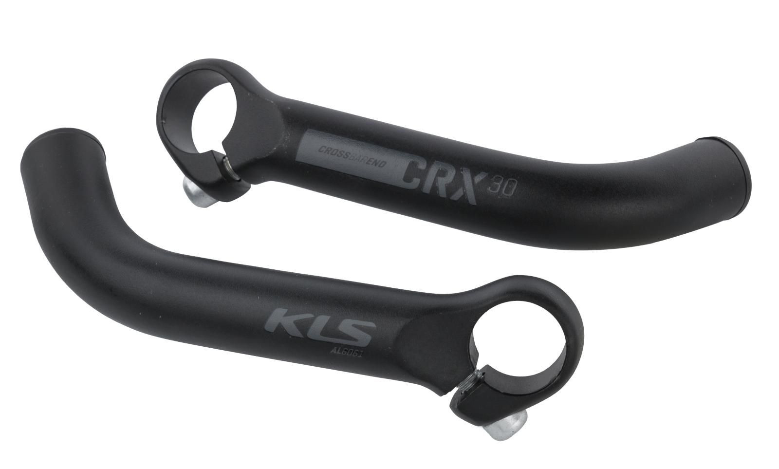 Rohy KLS CRX black Alu kulaté prohnuté na řídítka 16cm černé Kellys - KLS