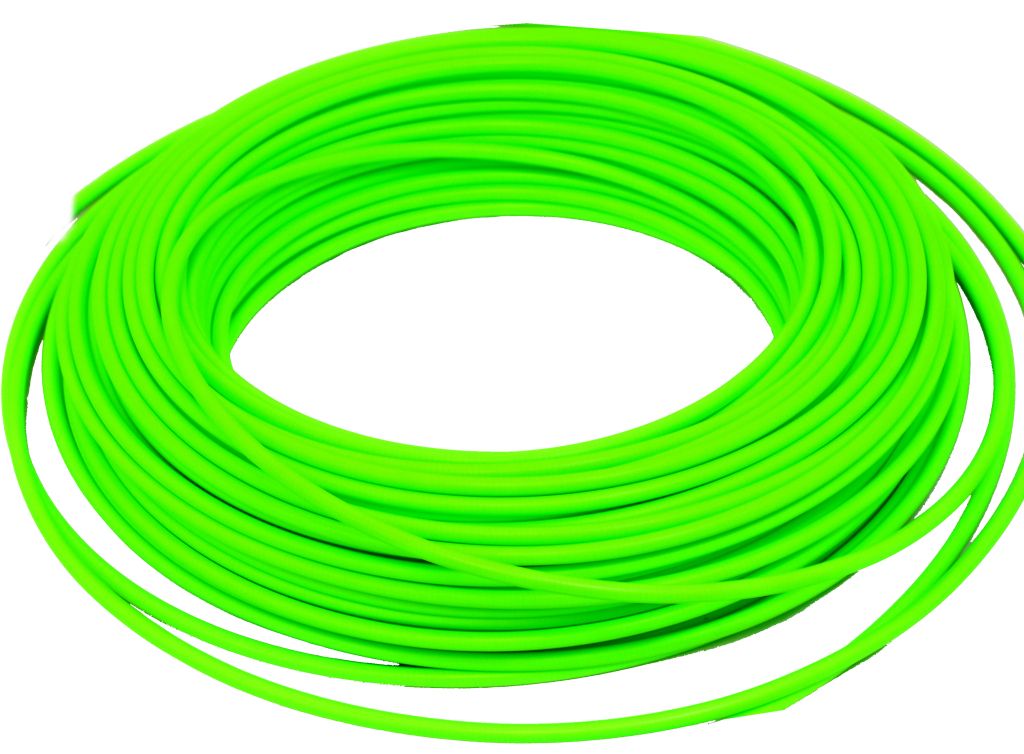 Bowden brzdový 5mm teflon 1 m zelený neon Alhonga