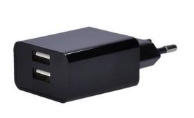 Solight USB nabíjecí adaptér 2x USB 3100mA AC 230V černý