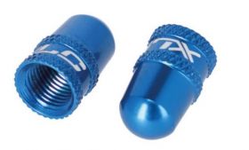 Čepičky na ventilek XLC PU-X15 CNC AV elox 2ks modrá