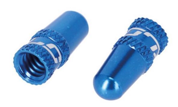 Čepičky na ventilek XLC PU-X15 CNC FV elox 2ks modré