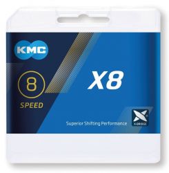 Řetěz KMC X8 7/8 Speed + spojka 114 čl.