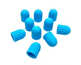 Čepičky na ventilek AV plastová kulatá PLA set 2ks sv. modrá