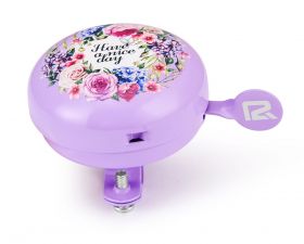 Zvonek na kolo P2R RINGO květiny fialový